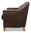 Granville Leather Chair, Seating by Sarreid, 28" length x 28" width x 32" height thumbnail 6
