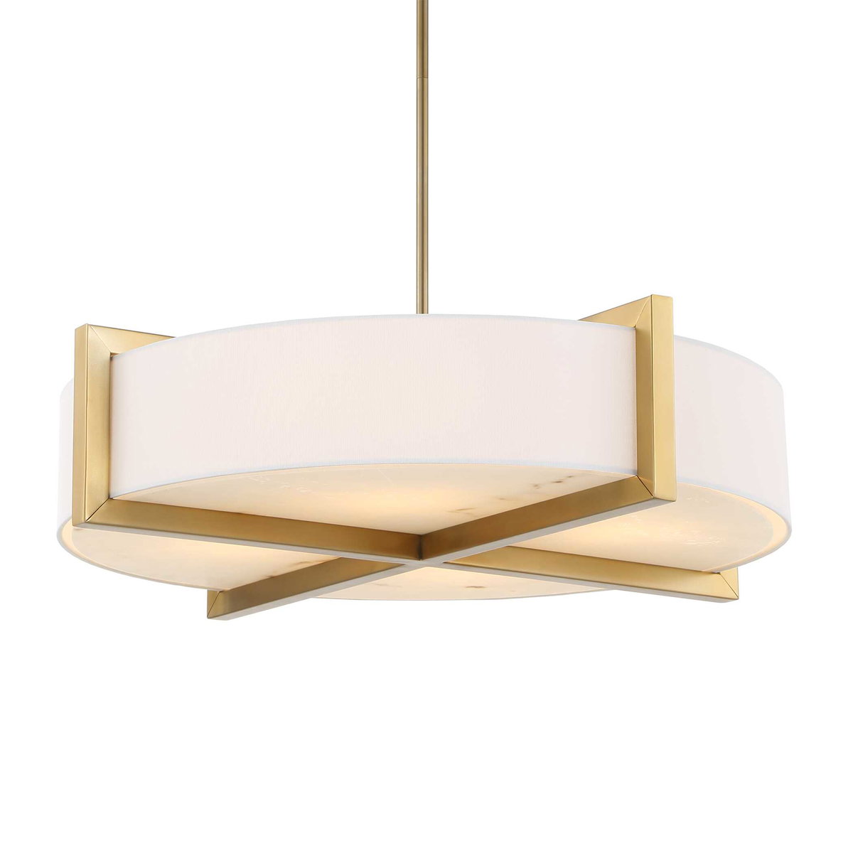 Cresson 4 Light Drum Pendant, Ceiling Light by Uttermost, 6.5" height x 30" diameter View 4