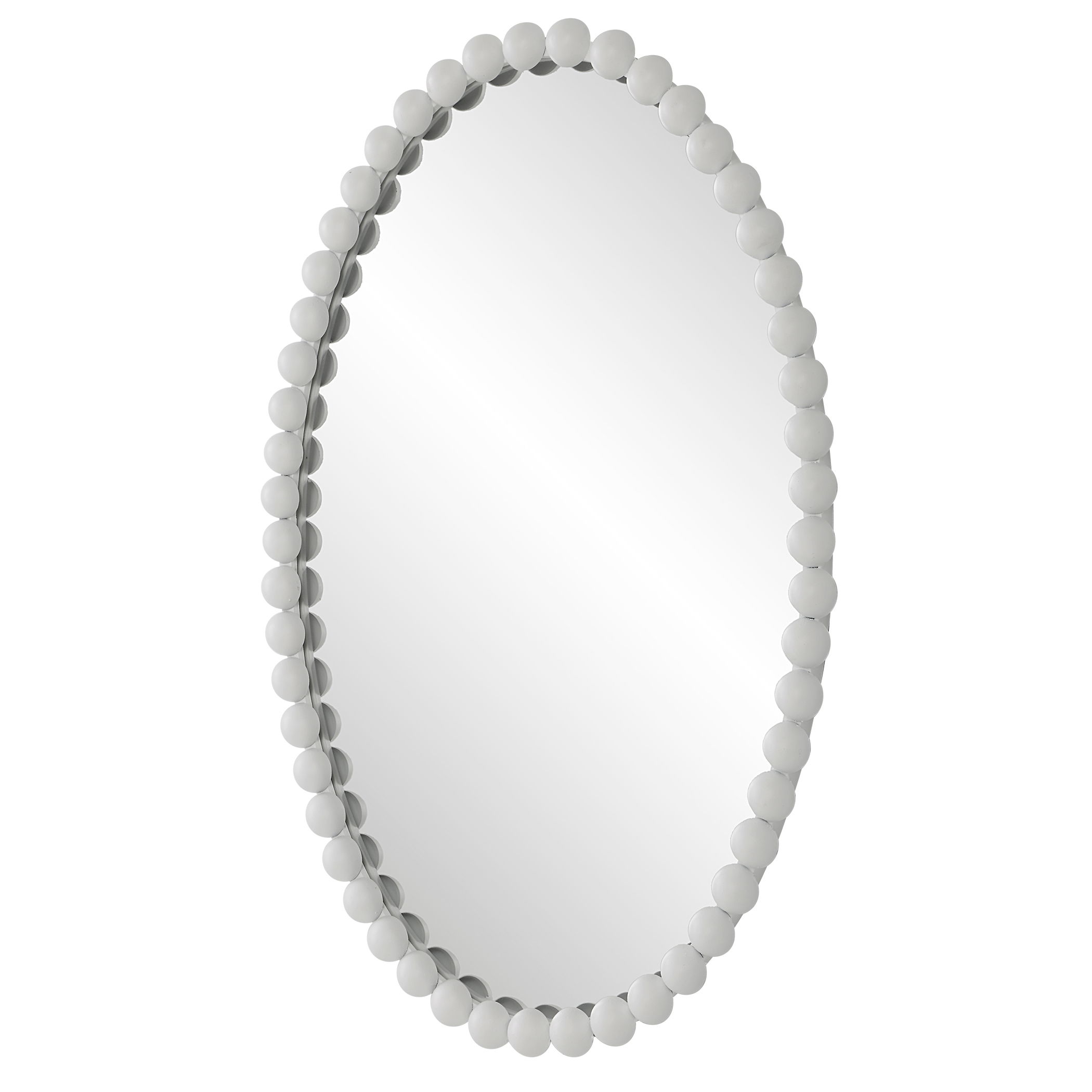 Serna White Oval Mirror large image 