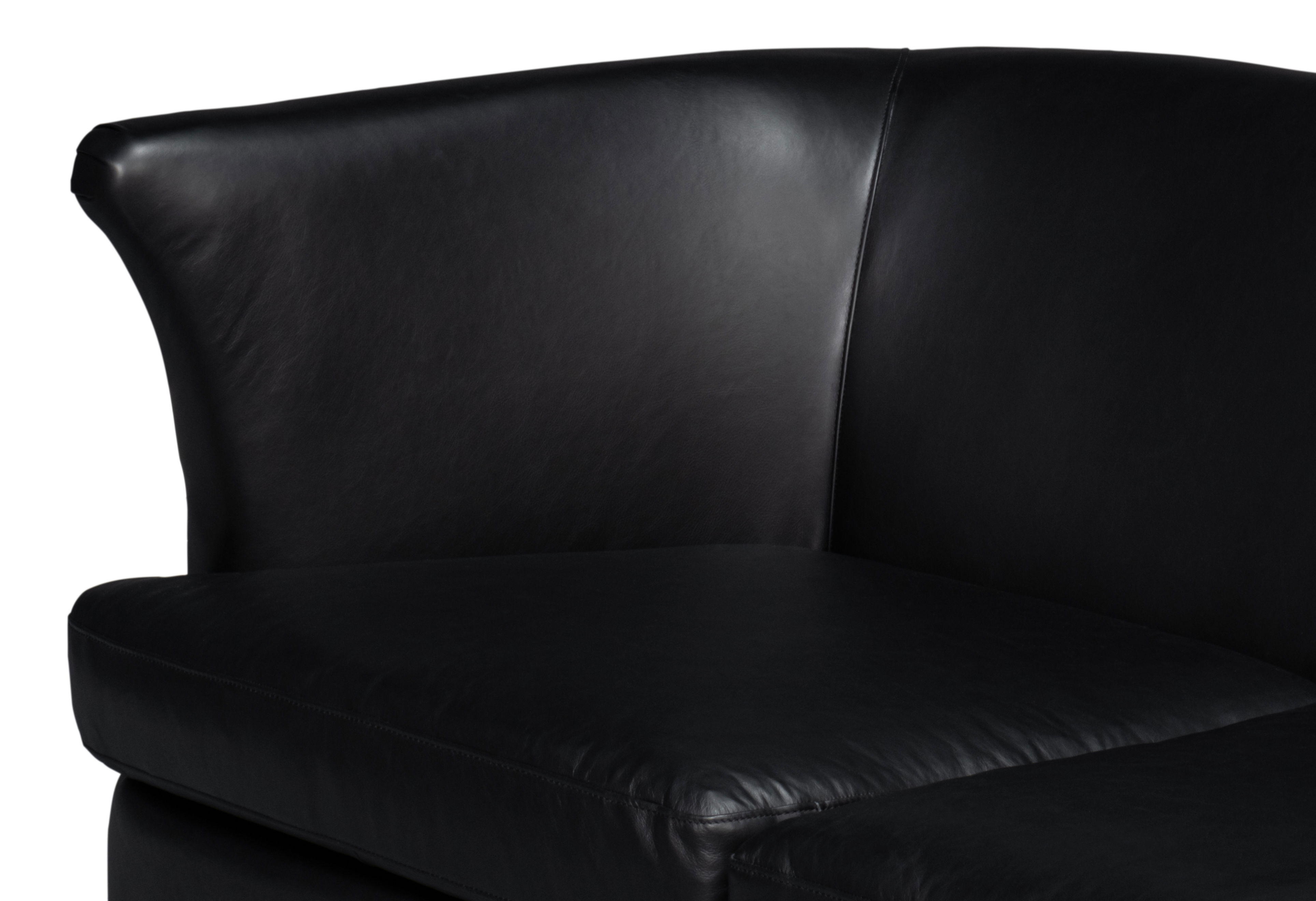 Mcmillan Distilled Leather Sofa,Onyx Blk large image 