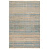 Zoya Flatweave Striped Area Rug in Brown/Blue thumbnail 0