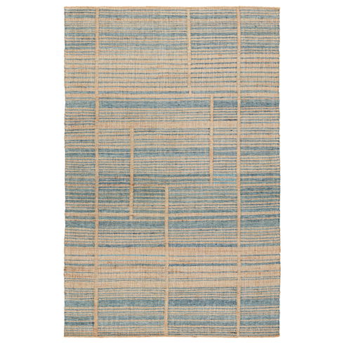 Zoya Flatweave Striped Area Rug in Brown/Blue
