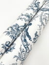 Old World Toile Blue & White Wallpaper thumbnail 2