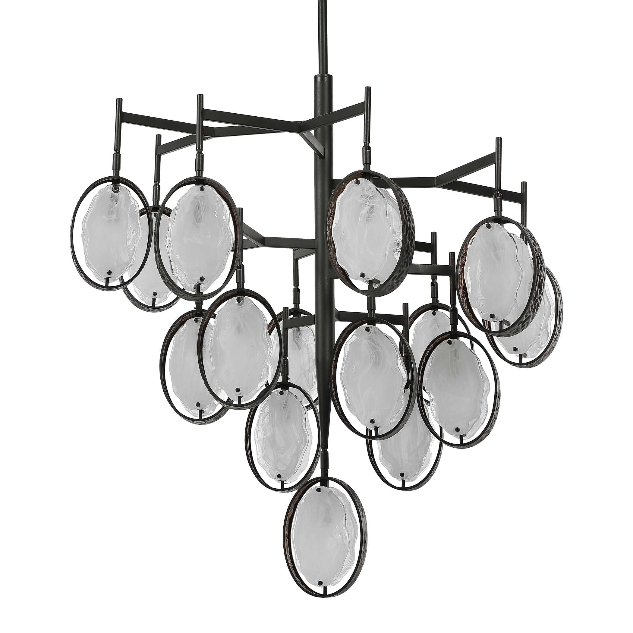 Maxin 15 Light Large Bronze Chandelier, Ceiling Light by Uttermost, 36.25" width x 39" height x 36.25" diameter x 36.25" depth View 3