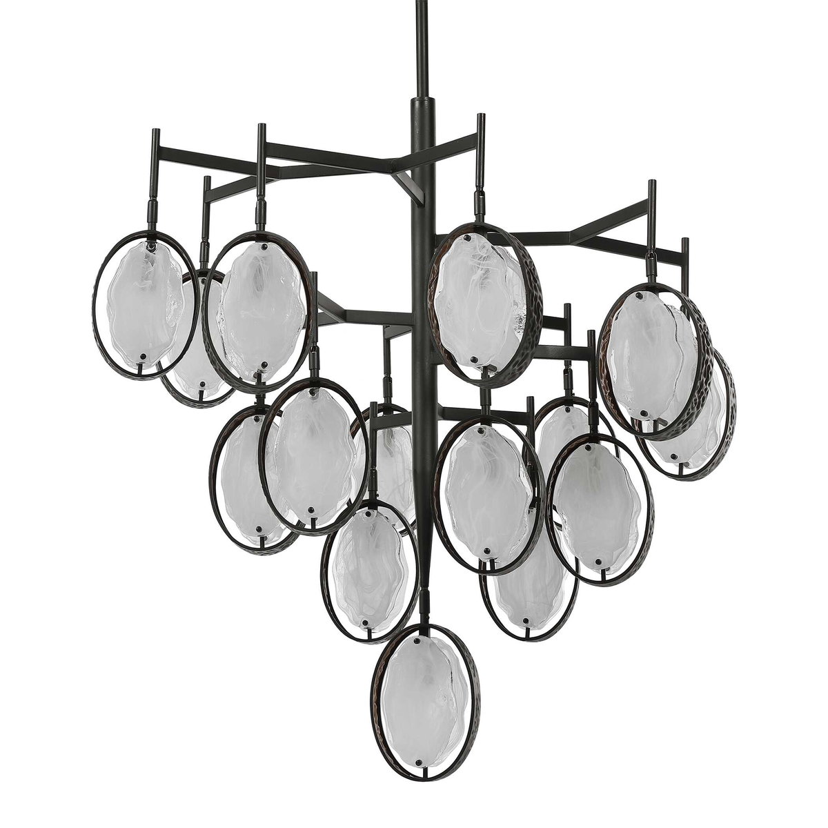Maxin 15 Light Large Bronze Chandelier, by Uttermost, 36.25" width x 39" height x 36.25" diameter x 36.25" depth View 3