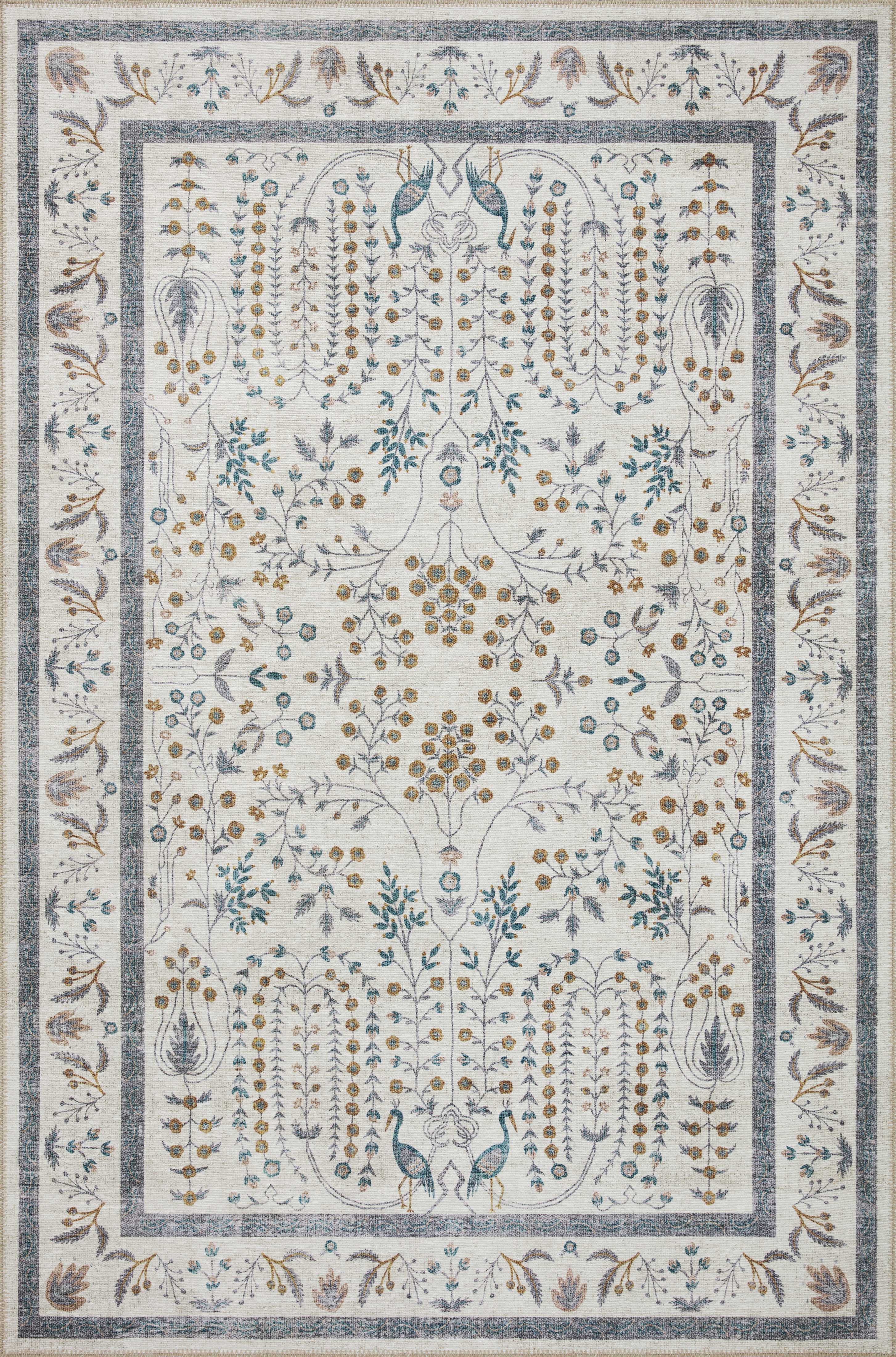 Rifle Paper Co. x Loloi Maison Rug, 3' length x 3' width View 1