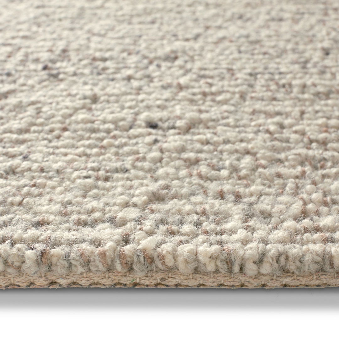 Jaipur Living Burch NVA01 Handmade Solid Cream and Light Gray Area Rug (6'x9') large image 