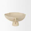Radka Beige Textured Large Metal Decorative Bowl, by Mercana, 19.69" length x 15.75" width x 8.25" height thumbnail 5