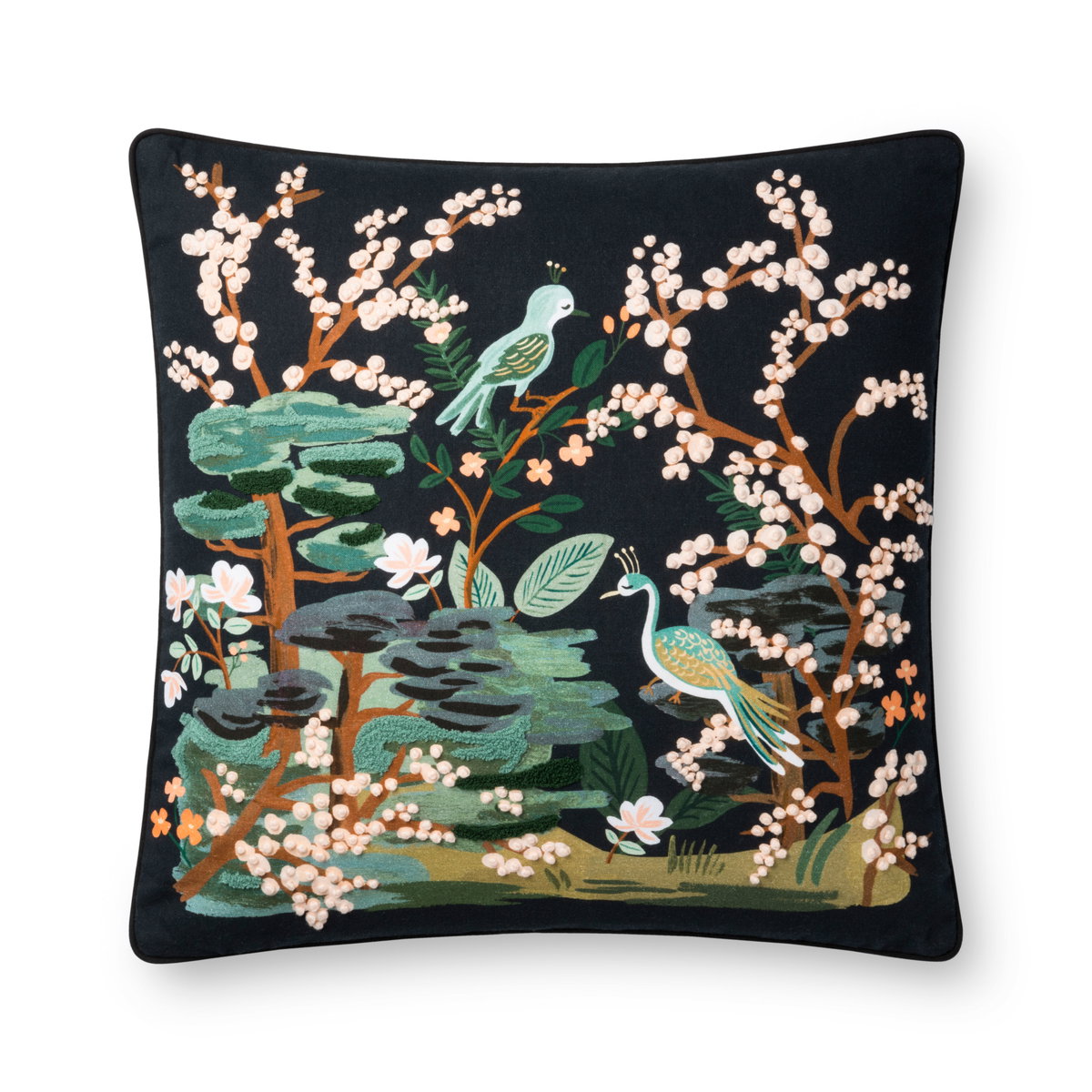 Rifle Paper Co. x Loloi Pillows Pillow, Decorative Pillow, 22" length x 22" width View 1