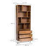 Colvin Shelf Natural, Shelving & Bookcase by Moe's Home, 31.5" width x 86.5" height x 16" depth thumbnail 5