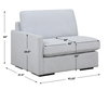 REFUGE SOFA, LEFT ARM FACING, CLOUD BLUE, Furniture by Uttermost, 43.25" width x 30" height x 37.5" depth thumbnail 3