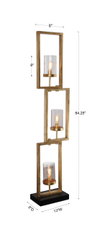 Cielo Staggered Rectangles Floor Lamp, by Uttermost, 1'2" width x 5'4.25" height x 8" depth thumbnail 3