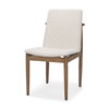Cavett Curved Back Dining Side Chair | Cream Boucle with Wood, Dining Chair by Mercana, 18" length x 24.21" width x 33.46" height thumbnail 1