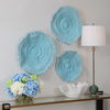 Ocean Gems Blue Wall Decor Set/3, Sculptural Wall Art by Uttermost, 22" width x 20.87" height x 3.94" depth thumbnail 2