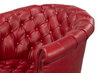 Bastian Armchair  New Rouge Leather, by Sarreid, 2'9" length x 2'9" width x 2'7" height thumbnail 3