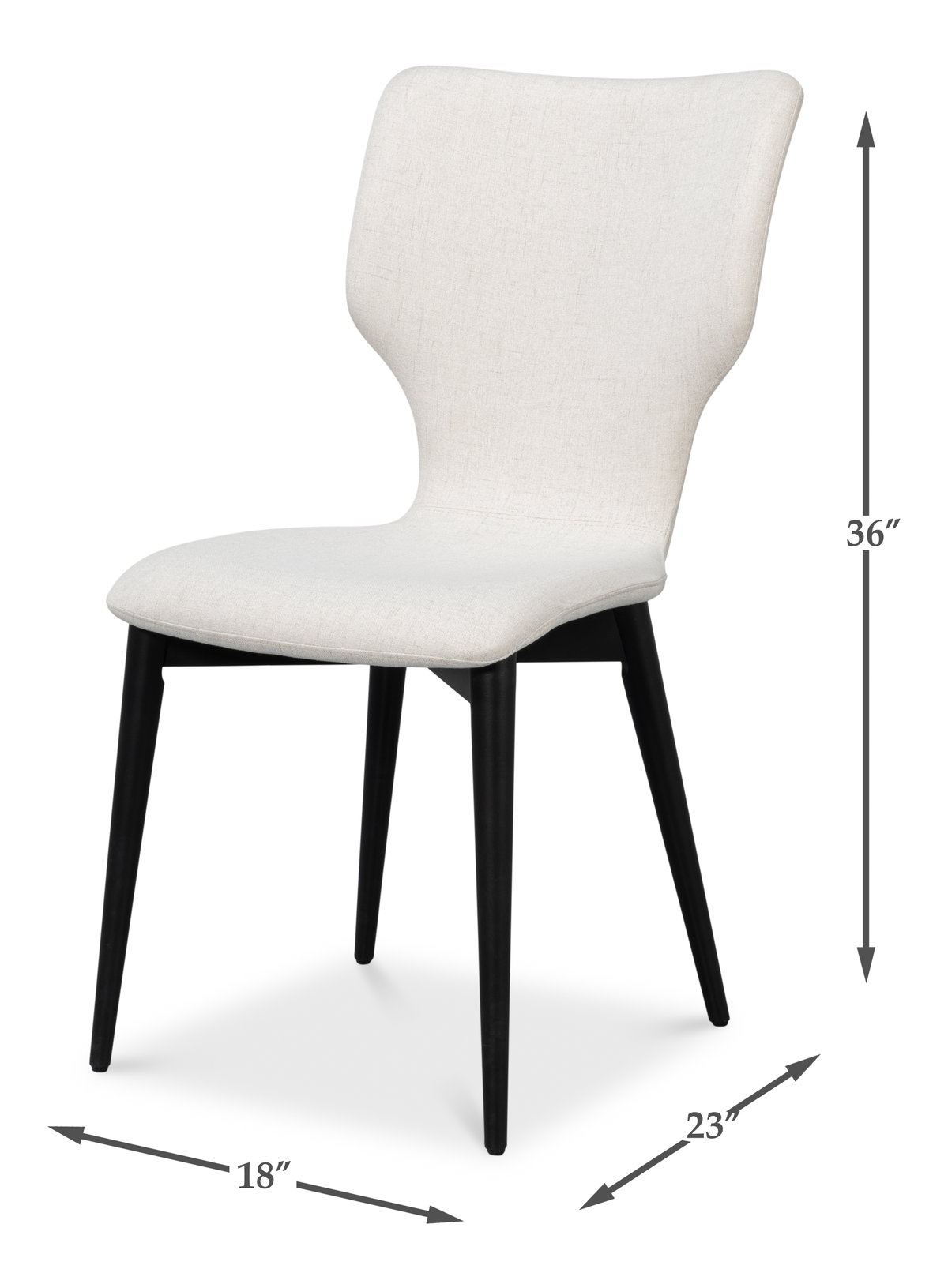 Contour Sidechair, by Sarreid, 1'11" length x 1'6" width x 3' height View 15
