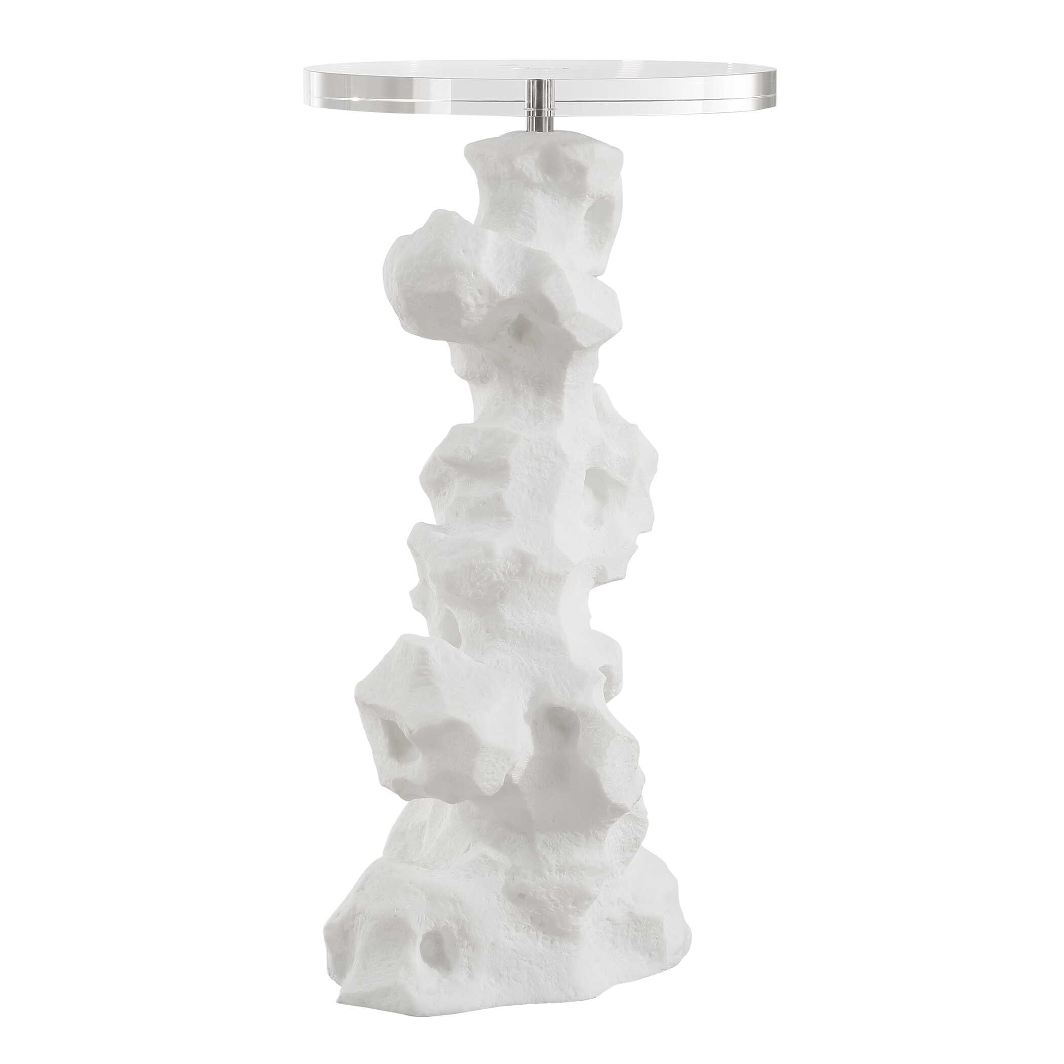 Remnant White Stone Drink Table large image 