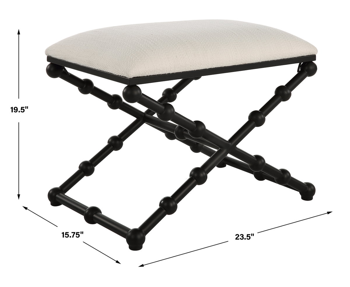 Iron Drops Small Bench, Benche by Uttermost, 24" width x 19.5" height x 16" depth View 3