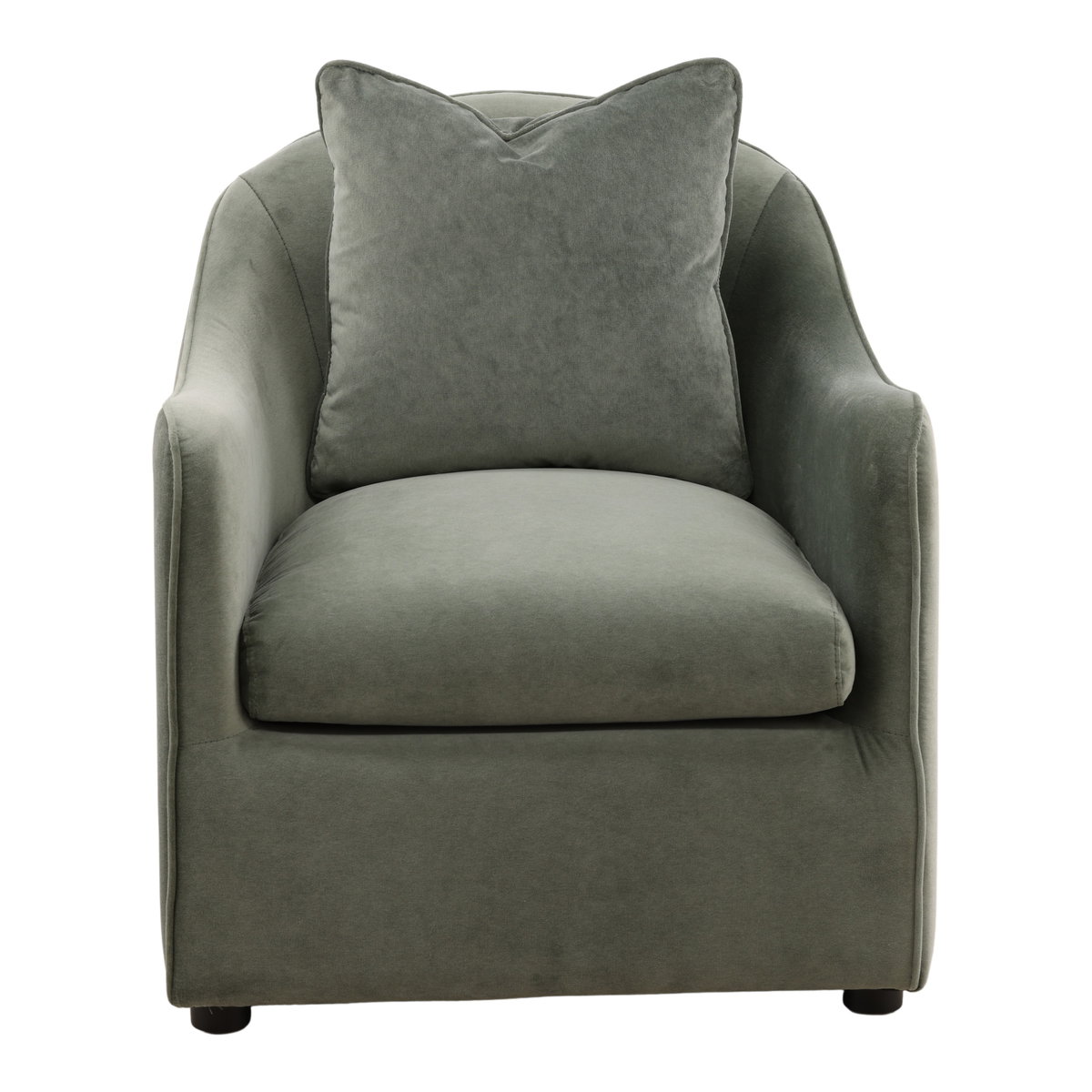 Elissa Occasional Chair Green, Accent Chair by Dovetail, 29" width x 30.5" height x 33.5" depth View 2