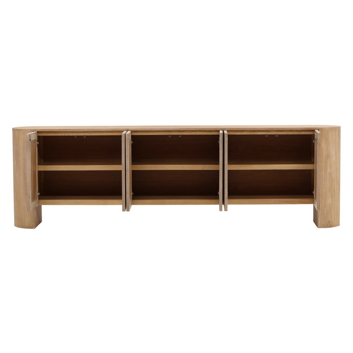 Maven Sideboard Light Natural, Sideboards & Buffet by Dovetail, 111.2" width x 33.75" height x 16.7" depth View 5