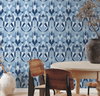 Malta Blue & Silver Wallpaper, by York Wall, 27' length x 2'3" width x 0.02" depth thumbnail 2