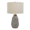 Monacan Gray Textured Table Lamp, by Uttermost, 1'4" width x 2'1.5" height x 1'4" depth thumbnail 1