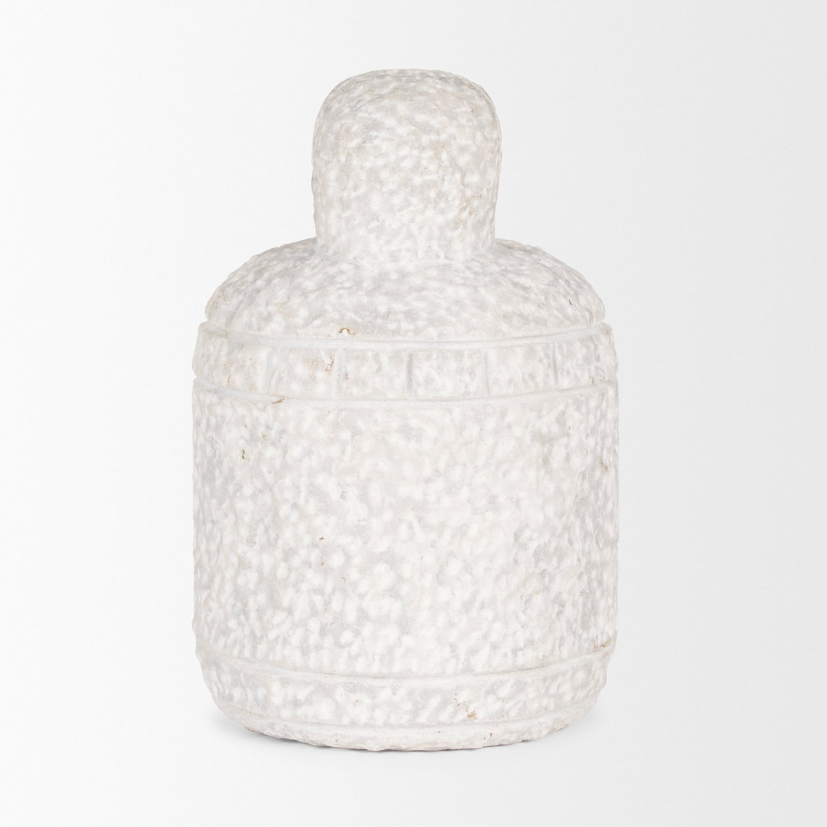 Irina Large White Marble Door Stopper, Decorative Object by Mercana, 6.5" length x 6.5" width x 10" height View 5