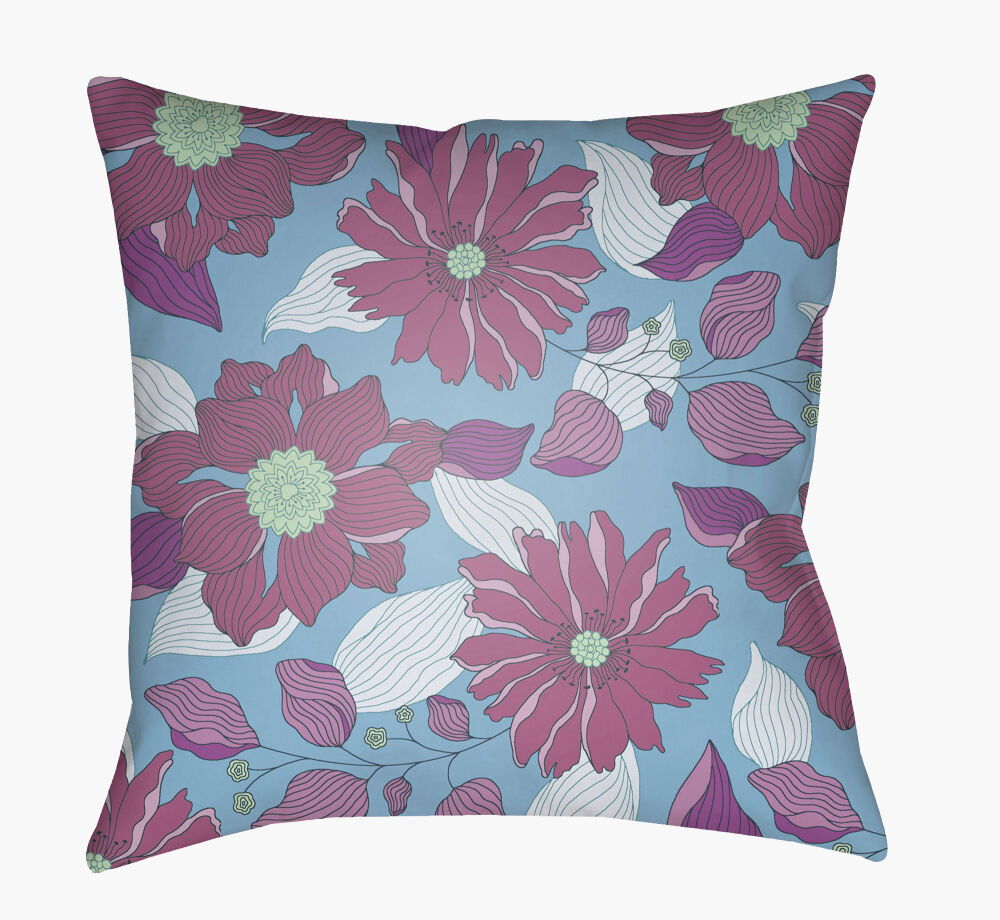 Moody Floral Accent Pillow, Decorative Pillow by Surya, 18" length x 18" width