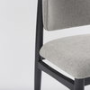Cline Curved Back Dining Side Chair | Gray Fabric with Black Wood, Dining Chair by Mercana, 20.87" length x 23.03" width x 31.89" height thumbnail 14