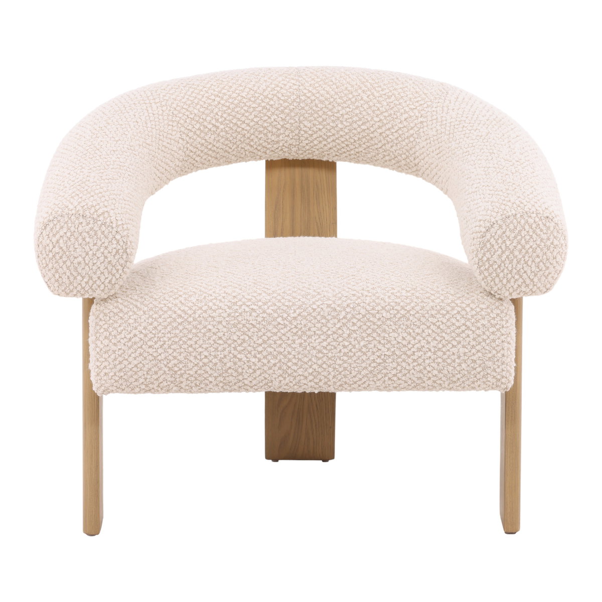 Frankie Occasional Chair Cream, Accent Chair by Dovetail, 34.75" width x 29.75" height x 28.5" depth View 2