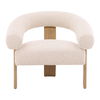 Frankie Occasional Chair Cream, Accent Chair by Dovetail, 34.75" width x 29.75" height x 28.5" depth thumbnail 2