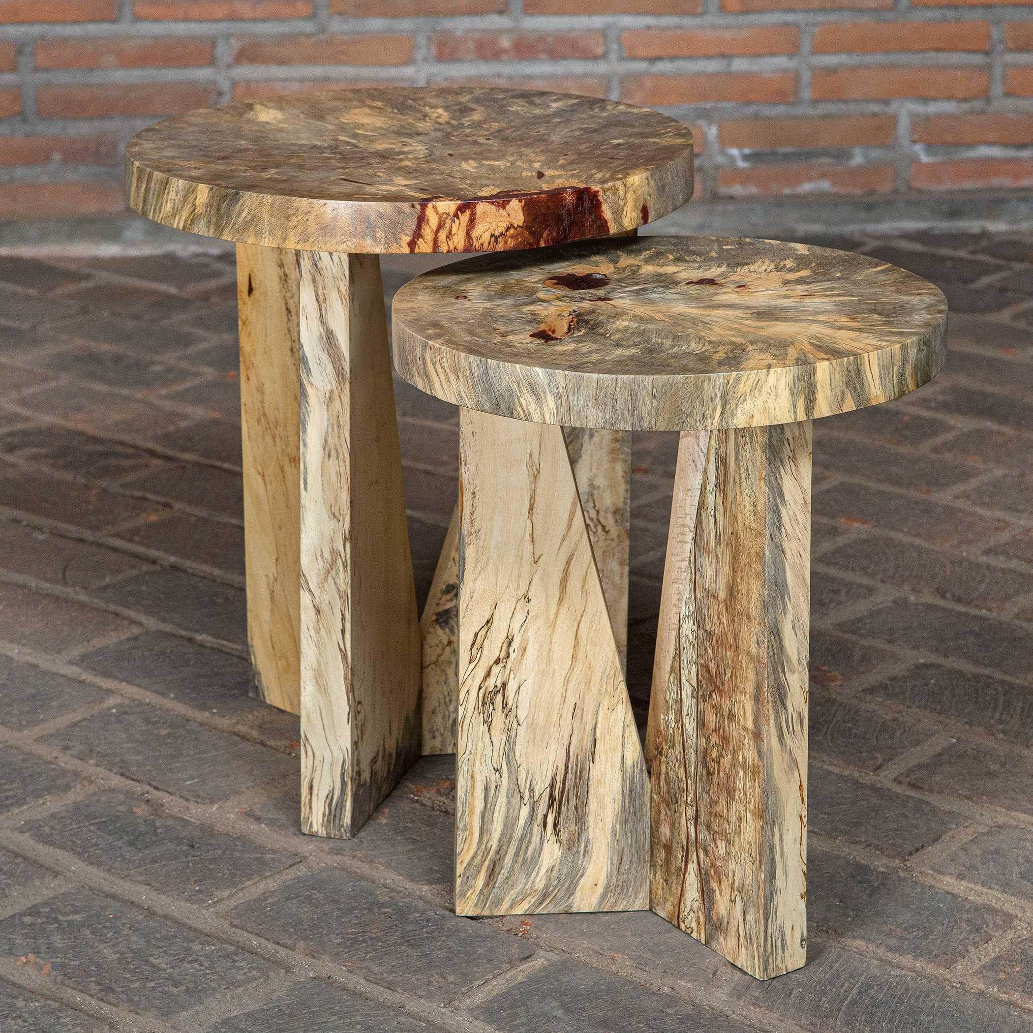 Nadette Natural Nesting Tables Set/2 large image 