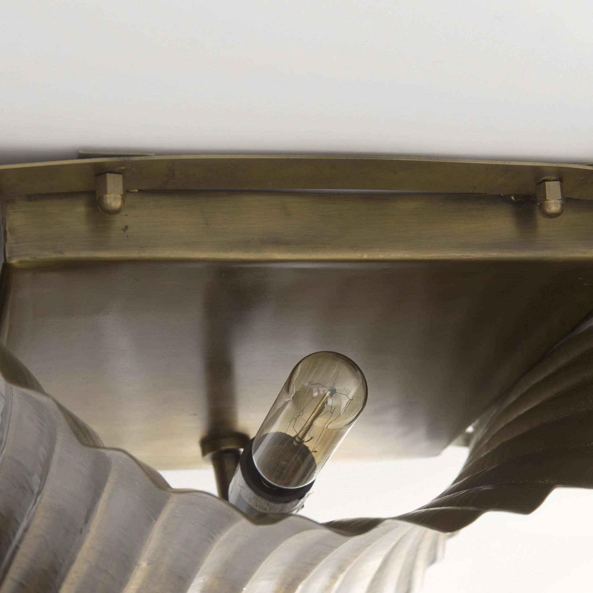 Letitia  Gold Hammered Metal Fan Wall Sconce large image 