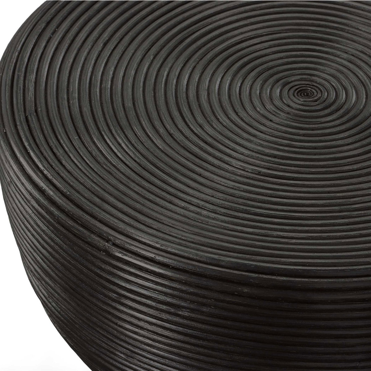 Bongo Black Rattan Side Table, Side & End Table by Uttermost, 22" width x 22" height x 22" depth View 6