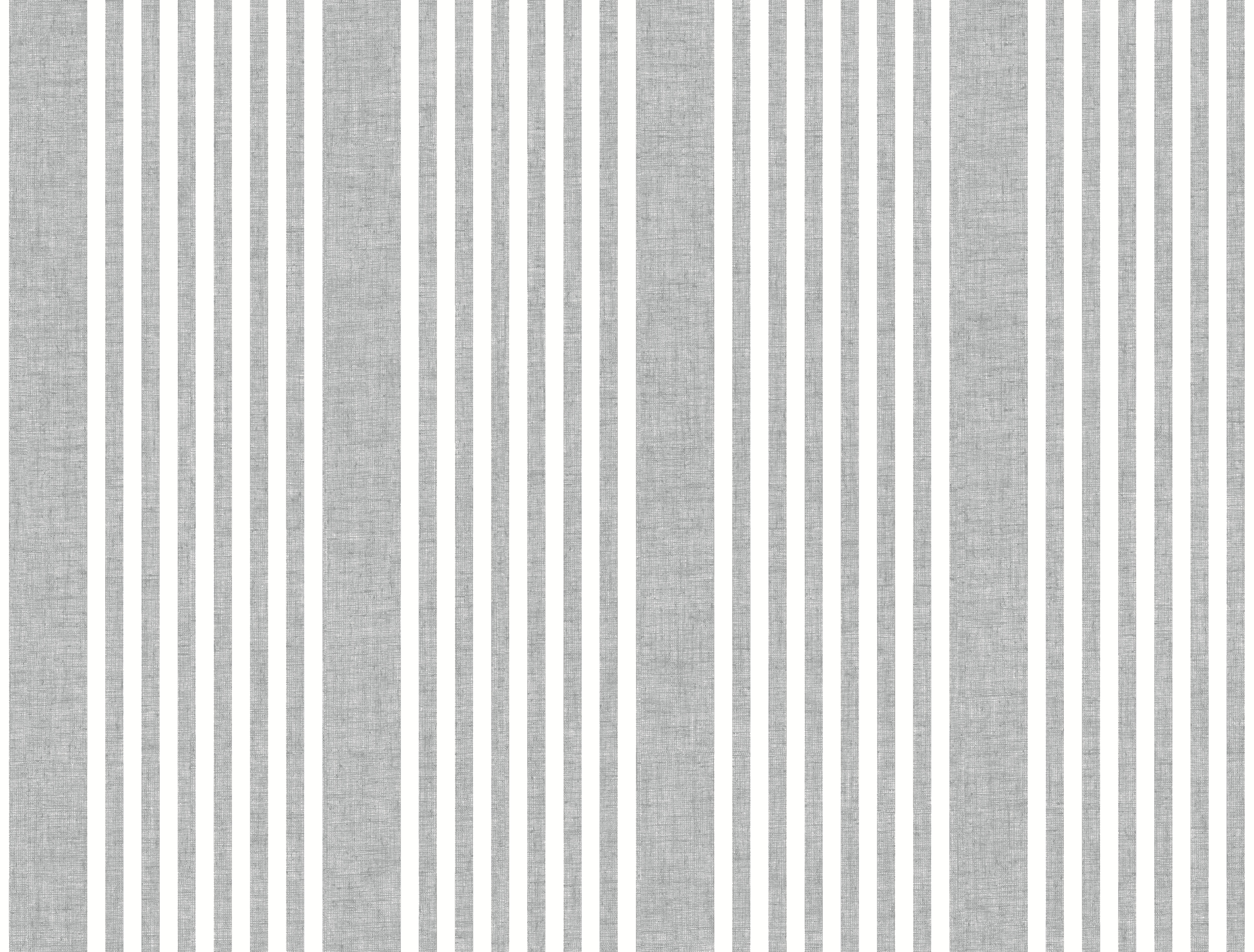French Linen Stripe Grey Peel & Stick Wallpaper large image 