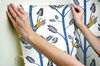 Aviary Branch Blue & Yellow Peel & Stick Wallpaper, by York Wall, 20' length x 1'8.5" width x 0.02" depth thumbnail 6