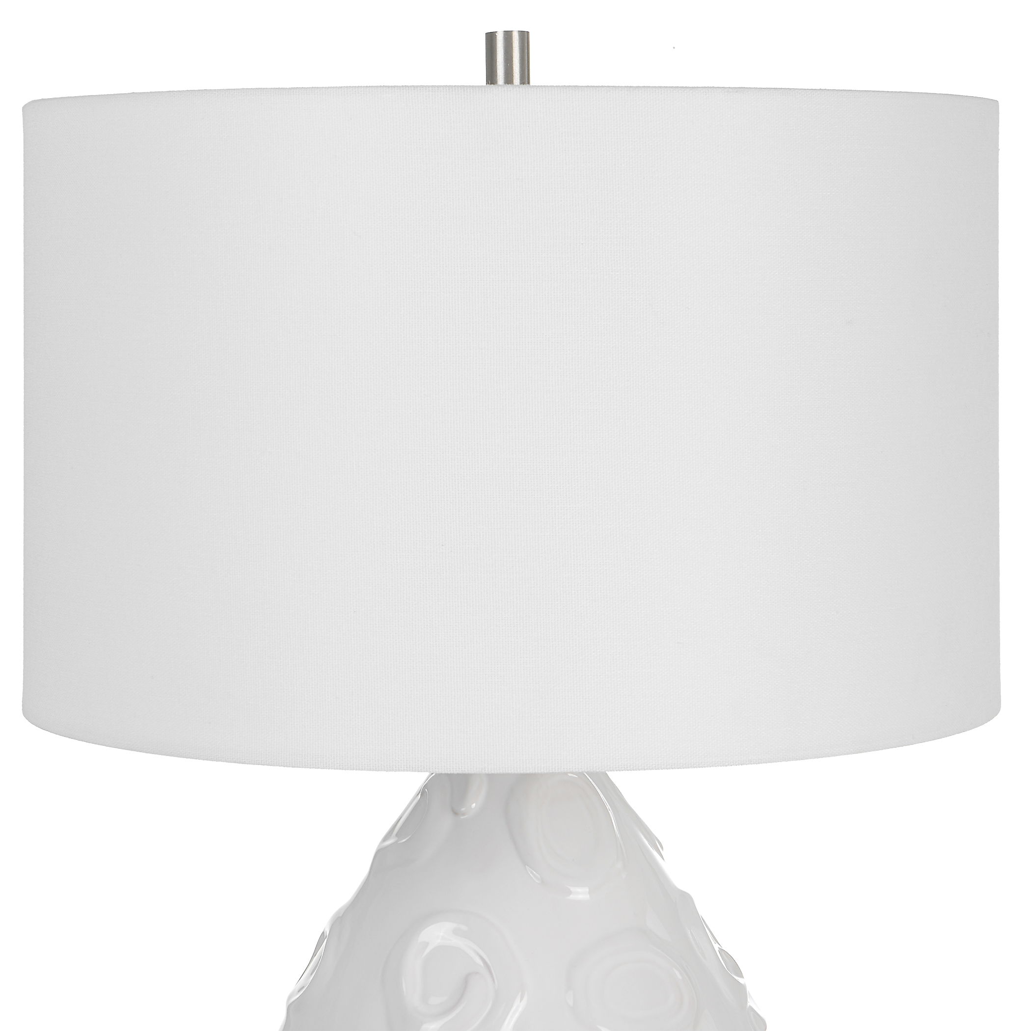 Loop White Glaze Table Lamp large image 