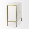 Savannah White Fir Veneer with Gold Metal Accent 2-Door Accent Cabinet, Cabinets & Chest by Mercana, 31.5" length x 15.75" width x 31.5" height thumbnail 7