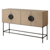 Lunar 4 Door Elm Wood Cabinet, Cabinets & Chest by Uttermost, 53.7" width x 33.4" height x 15" depth thumbnail 5