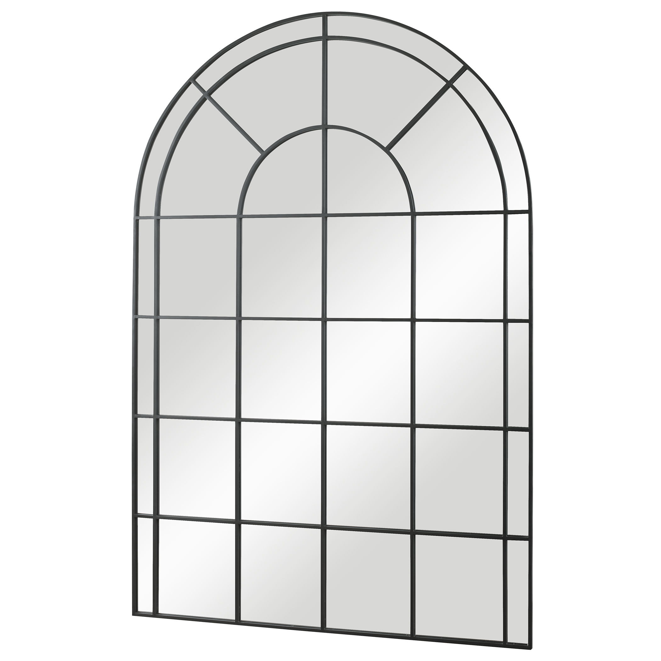 Grantola Black Arch Iron Mirror large image 