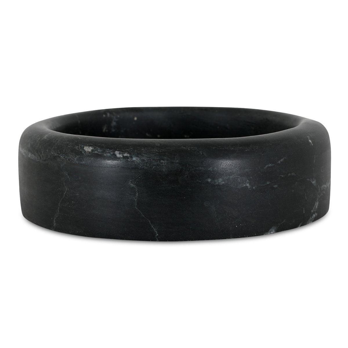 Anais Catchall Black Marble, Trays & Platter by Moe's Home, 8" width x 2.5" height x 8" depth View 1