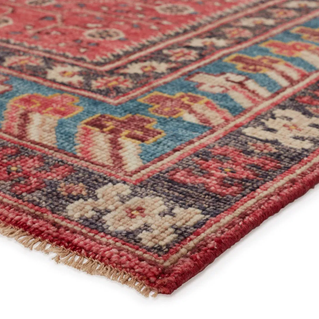Donte Oriental Hand Knotted Wool Red Area Rug large image 