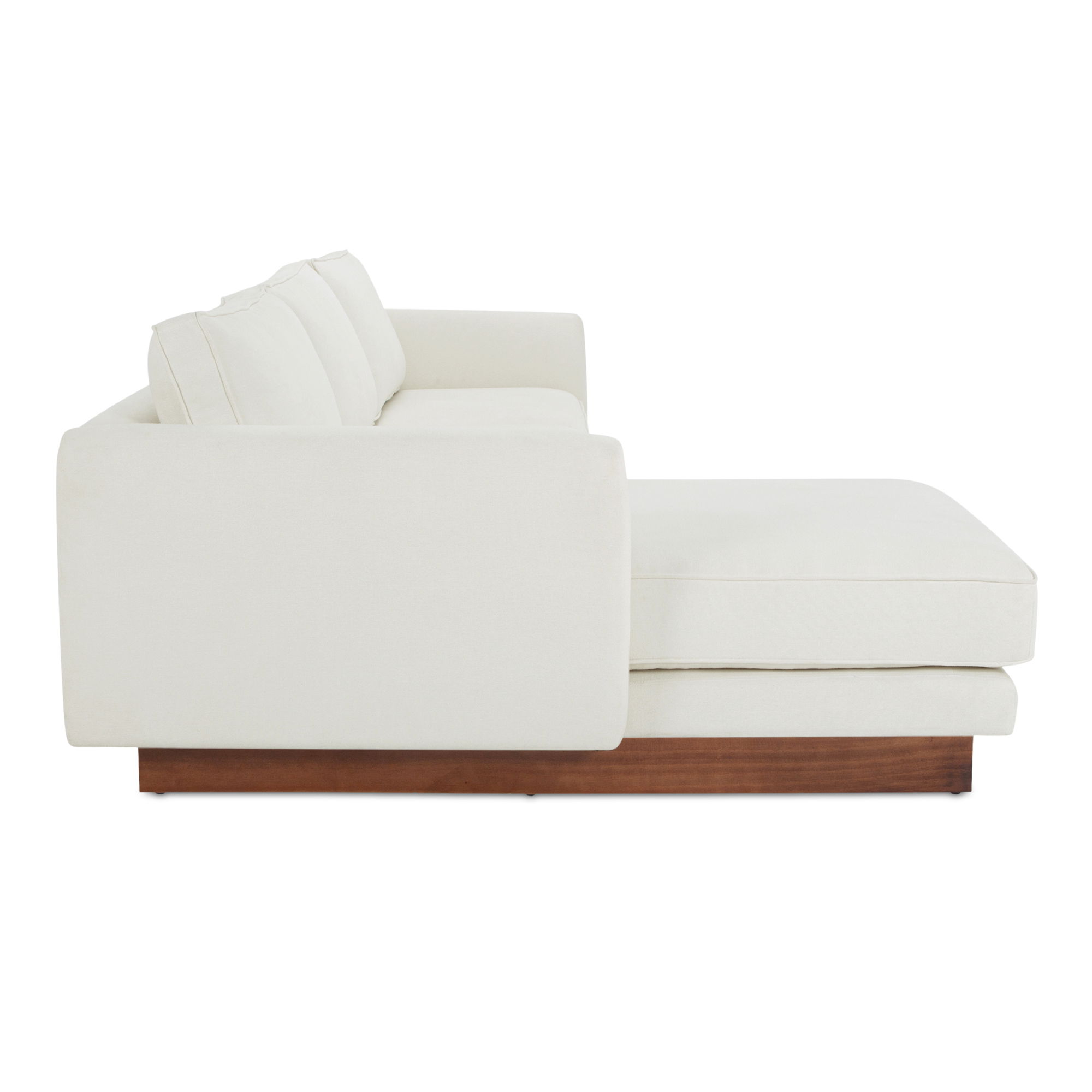 Vernon Left Sectional White, Sectional Sofa by Moe's Home, 112" width x 30.7" height x 63" depth View 3