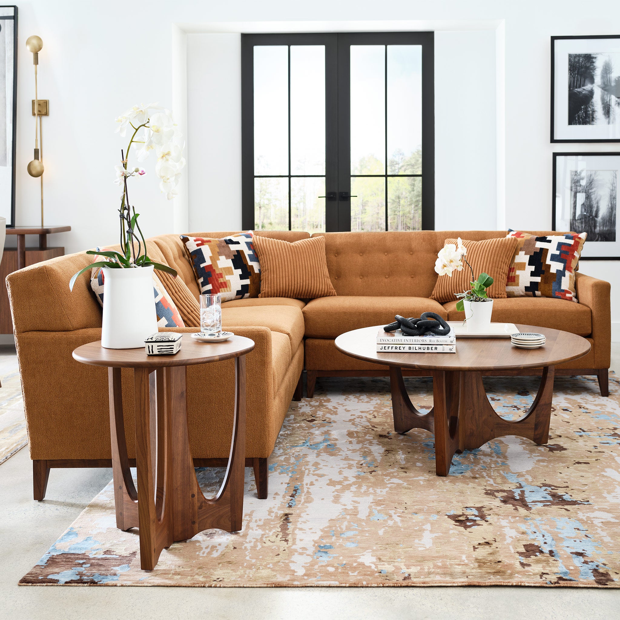 Walnut Grove Round Cocktail Table, Coffee Table by Stickley, 42" width x 18" height x 42" depth View 3