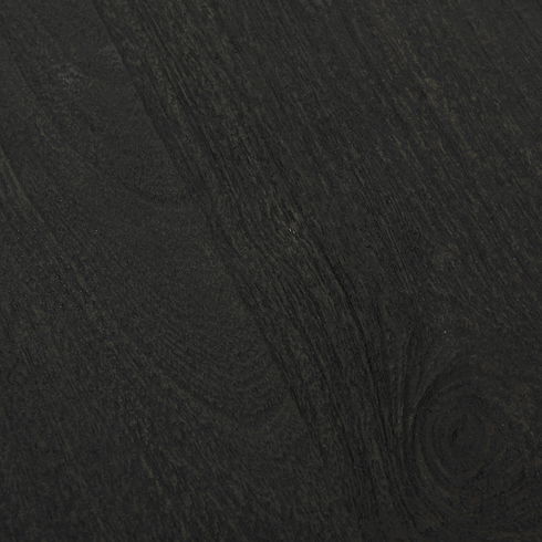 Atticus Black Wood and Antiqued Gold Metal Coffee Table