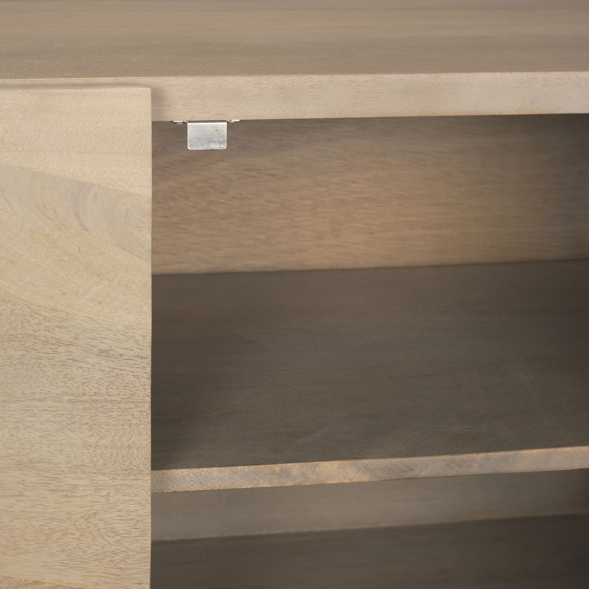 Darwin Light Brown Wooden 2 Door with 2 Shelves Accent Cabinet, Cabinets & Chest by Mercana, 44" length x 17.5" width x 30" height View 10