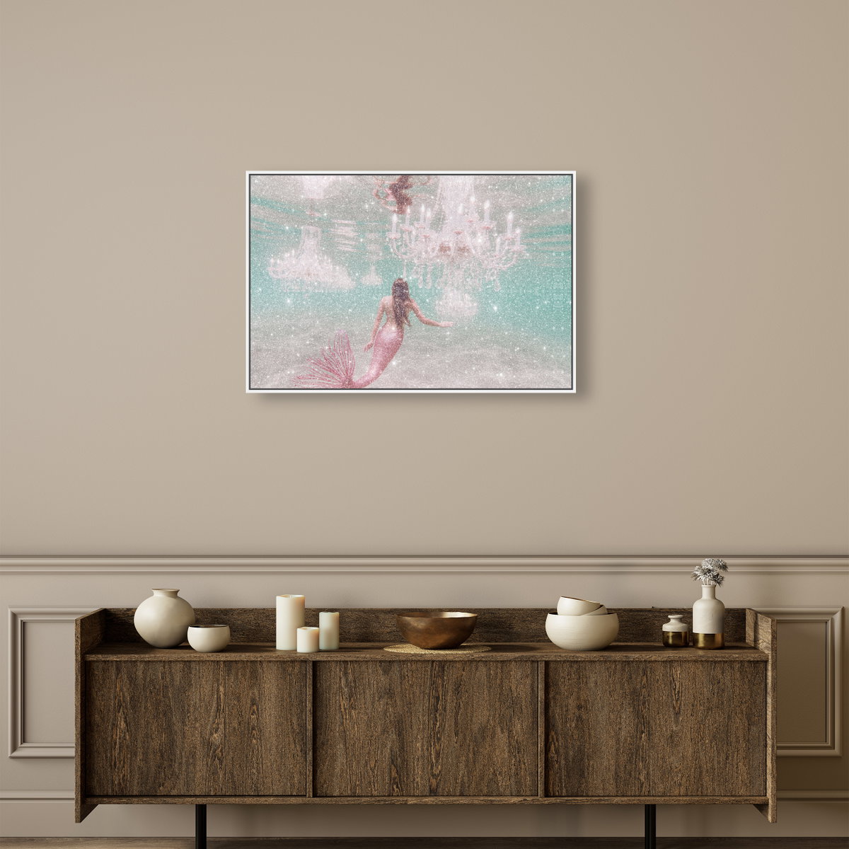 Lost City of Mermaids II (Diamond Dust), Art by Oliver Gal,  36x24 View 3
