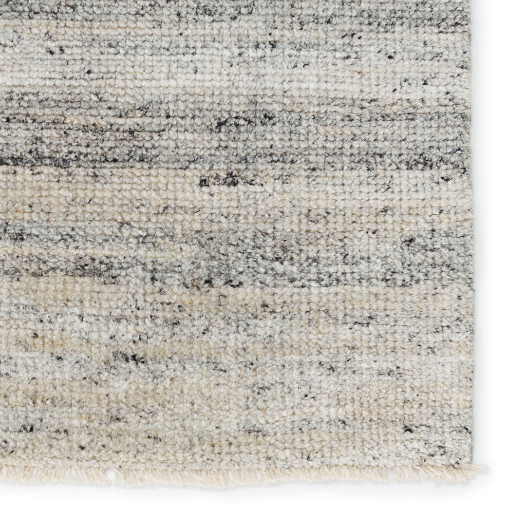 Jaipur Living Origin SAG12 Handknotted Solid White and Gray Runner Rug (3'x12') large image 