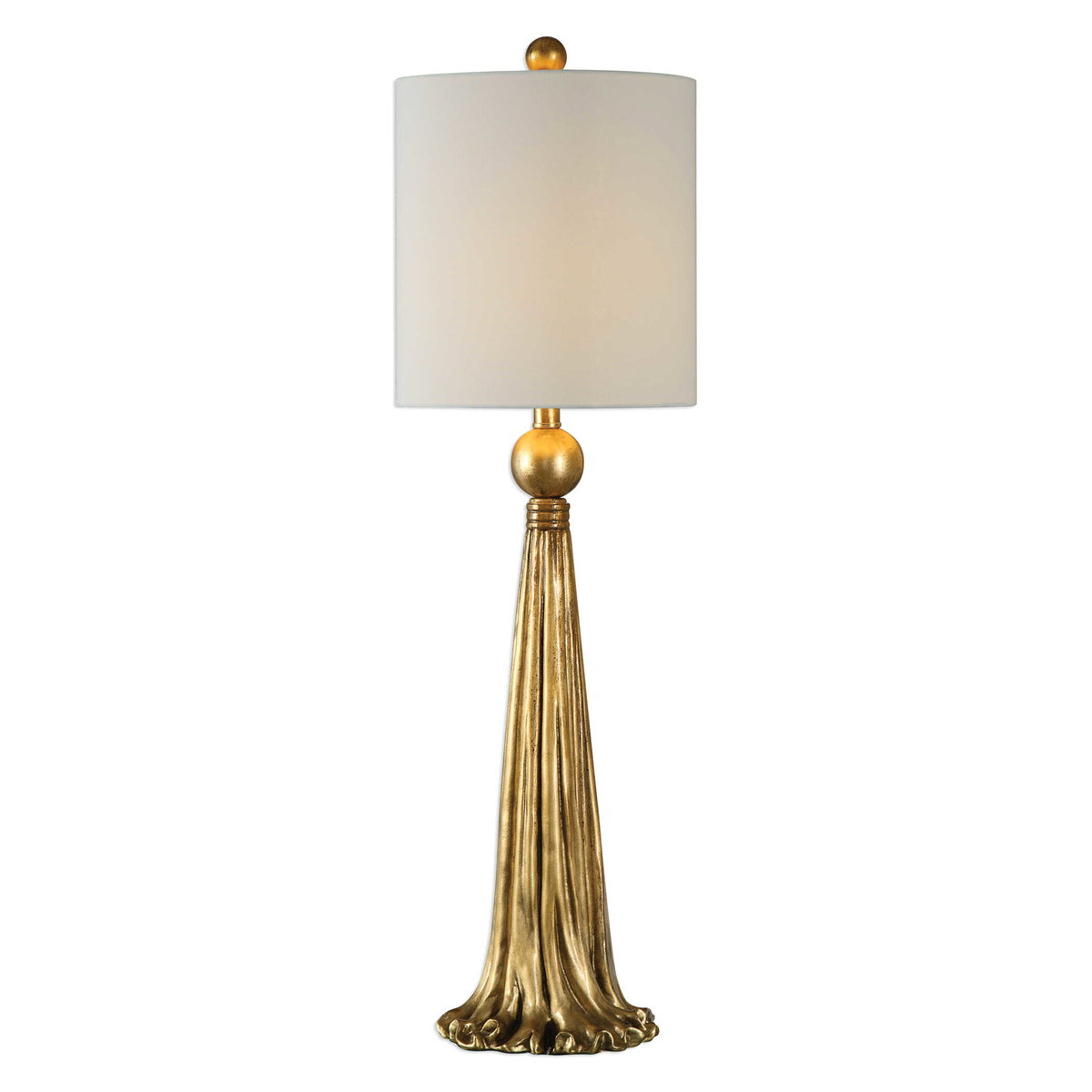 Paravani Metallic Gold Lamp, by Uttermost, 11" width x 3' height x 11" depth View 1