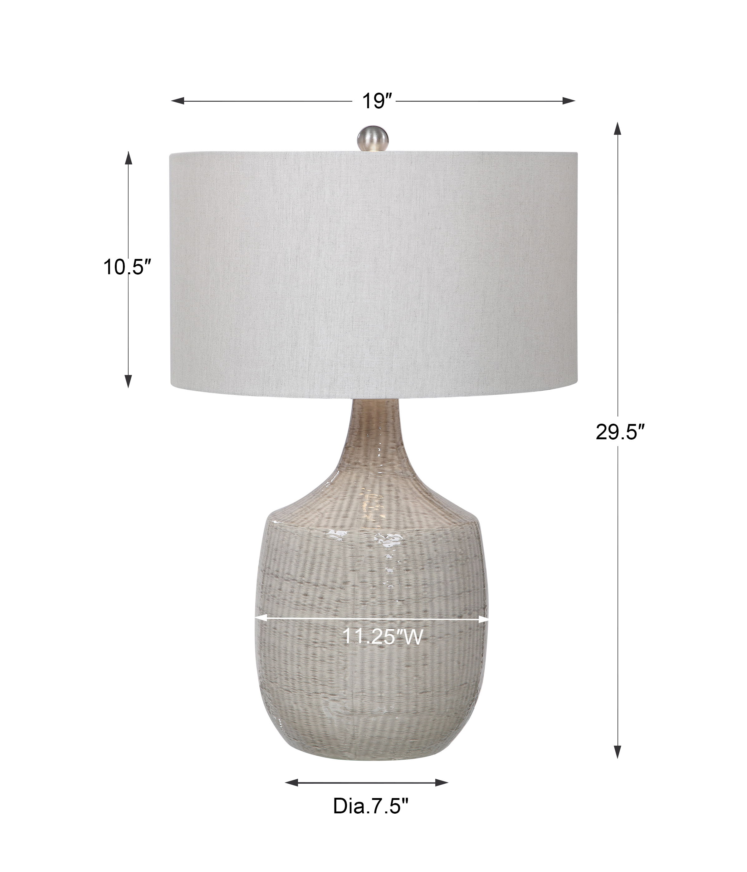 Felipe Gray Table Lamp large image 